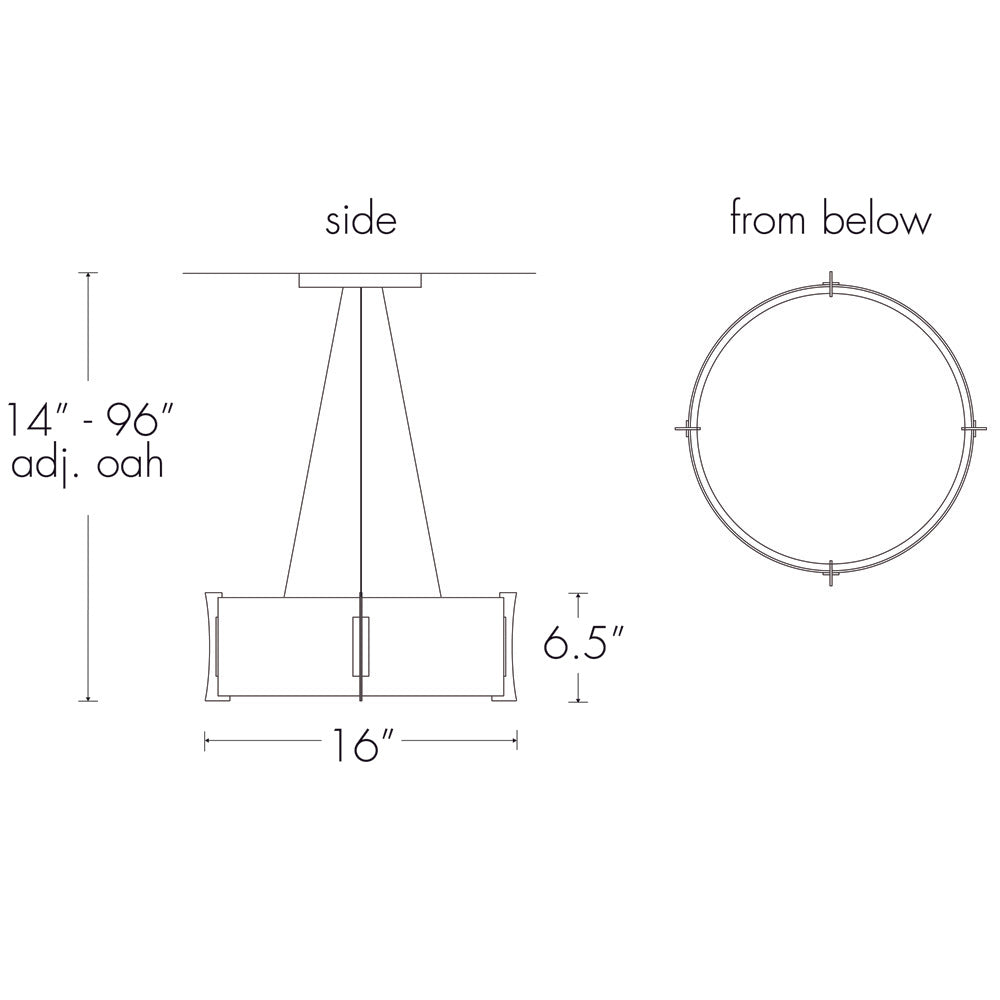 Ultralights Lighting Genesis 11206-16 Interior Sconce