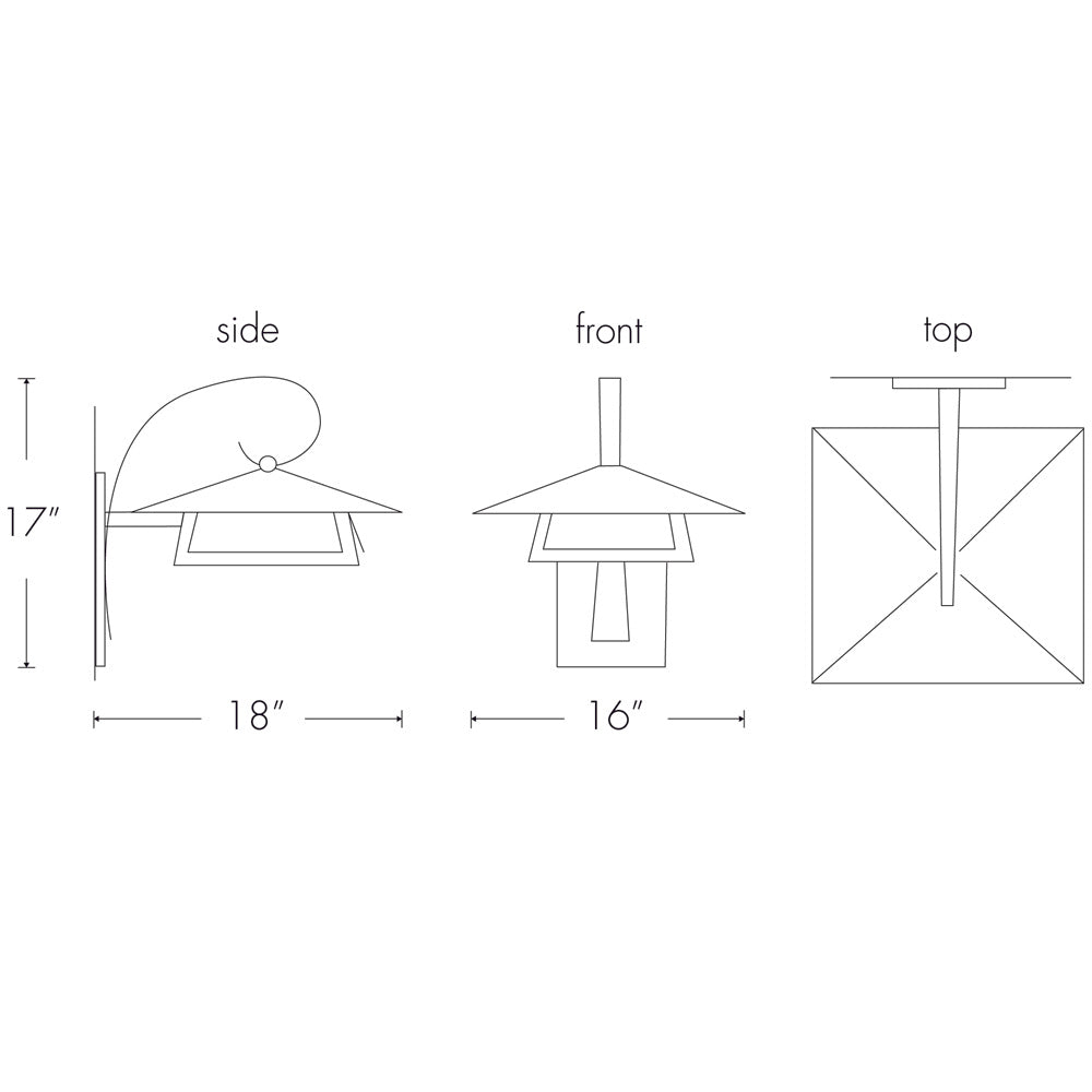 Ultralights Lighting Profiles 0698 Exterior Sconce