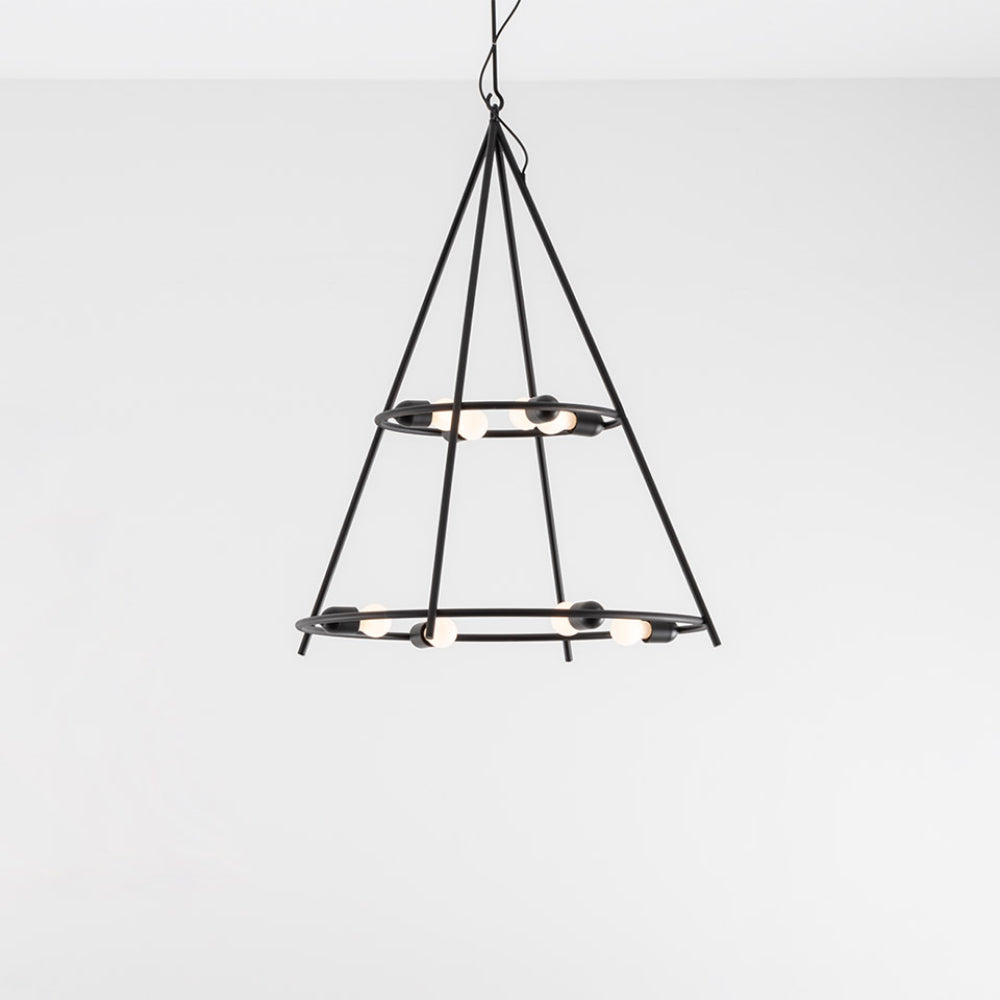 Artemide EL Poris Max 8X15W E26 Black 80 Suspension Light