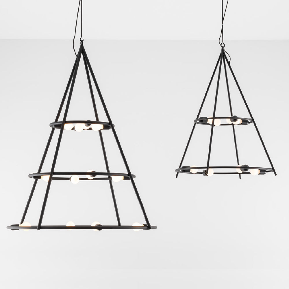Artemide EL Poris Max 8X15W E26 Black 80 Suspension Light
