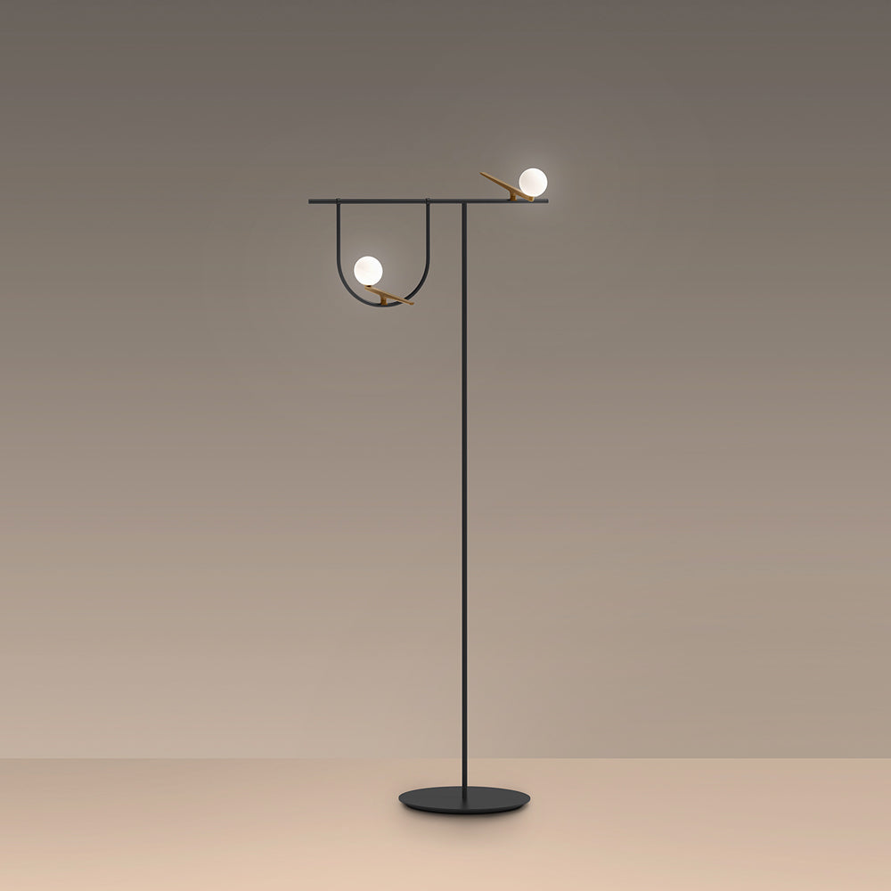 Artemide Yanzi LED 19.9W 30K 90CRI Black/Yellow W/Dimmer ETL Floor Lamp