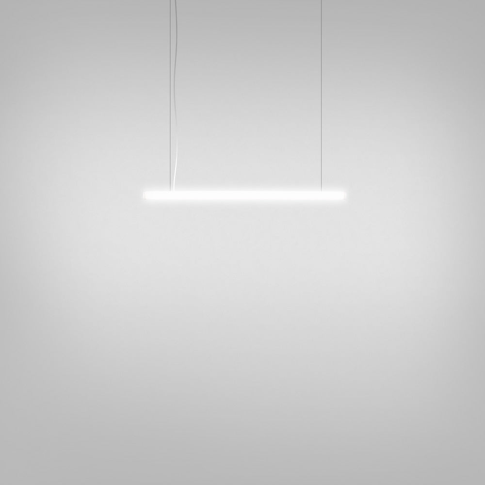 Artemide Alphabet of Light 35W 30K 80CRI Dim 2-Wire/0-10V White Linear 120 LED Suspension Light