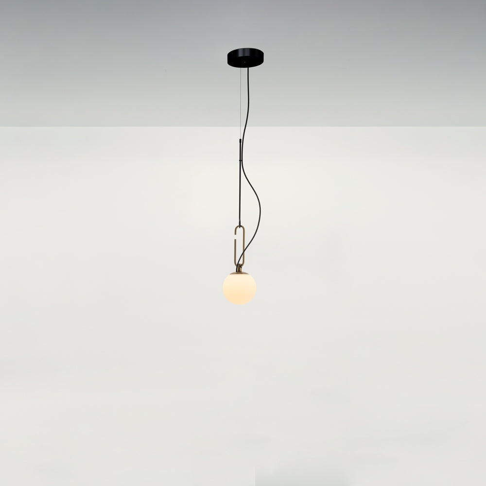 Artemide NH LED Max 5W E12 Gold Ext 20Ft 14 Suspension Light
