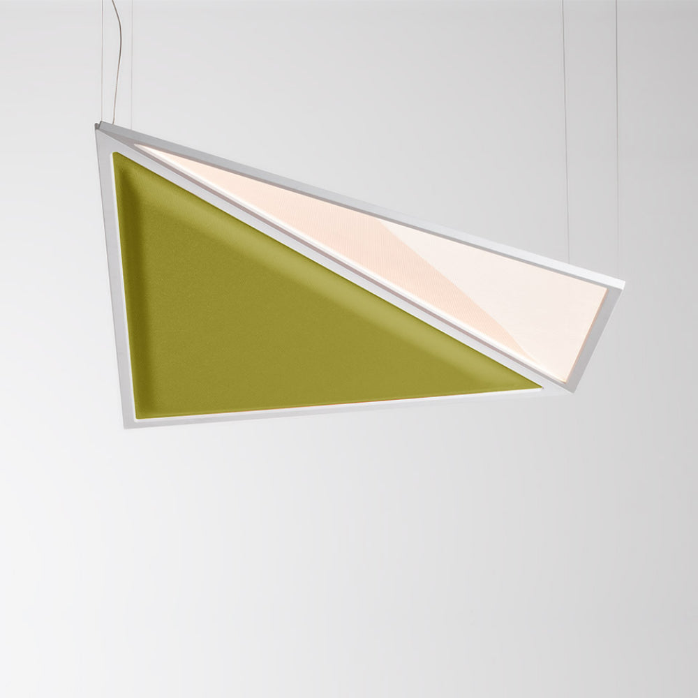 Artemide Flexia Light and Sound 48W 30K 90CRI 2-Wire/0-10V Dimmable HE Suspension Light with White Frame & Canopy