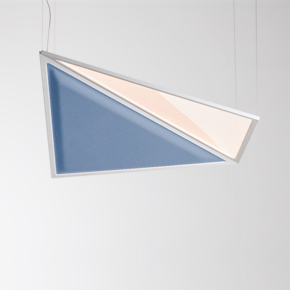 Artemide Flexia Light and Sound 48W 30K 90CRI 2-Wire/0-10V Dimmable HE Suspension Light with White Frame & Canopy