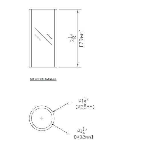 CopperMoon CM.Glass-9020 - Replacement Glass for CM.9020 Copper Path Light Frosted (Min Quantity 3)