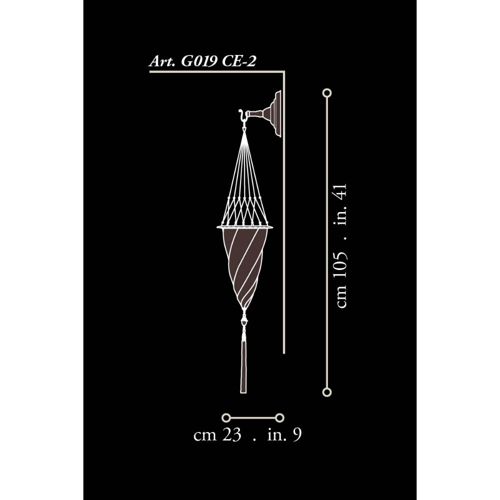 Fortuny Cesendello G 019 CE-4 IV in Glass Wall - Ø 19,2 cm (7 5/8")