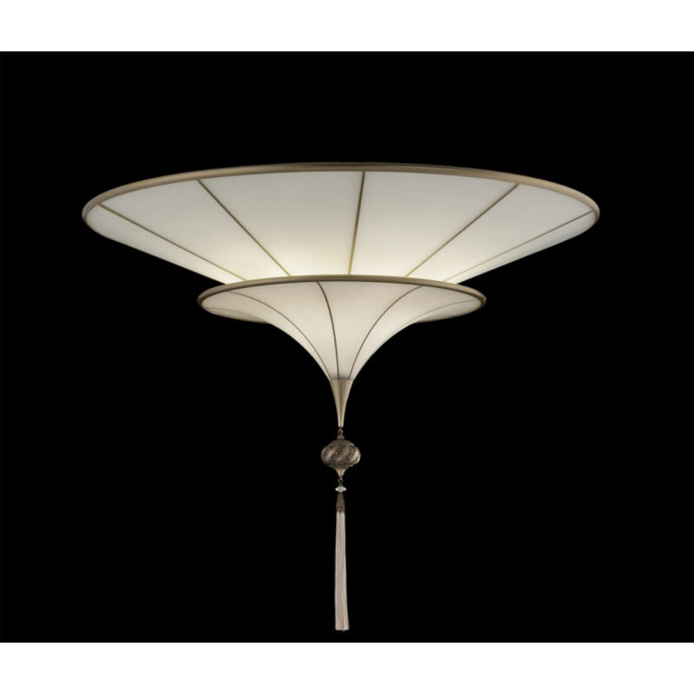 Fortuny G080SH-4 IV FM Scheherazade 2 Tiers Glass Lamp Vogue Flush Mount 31.5"