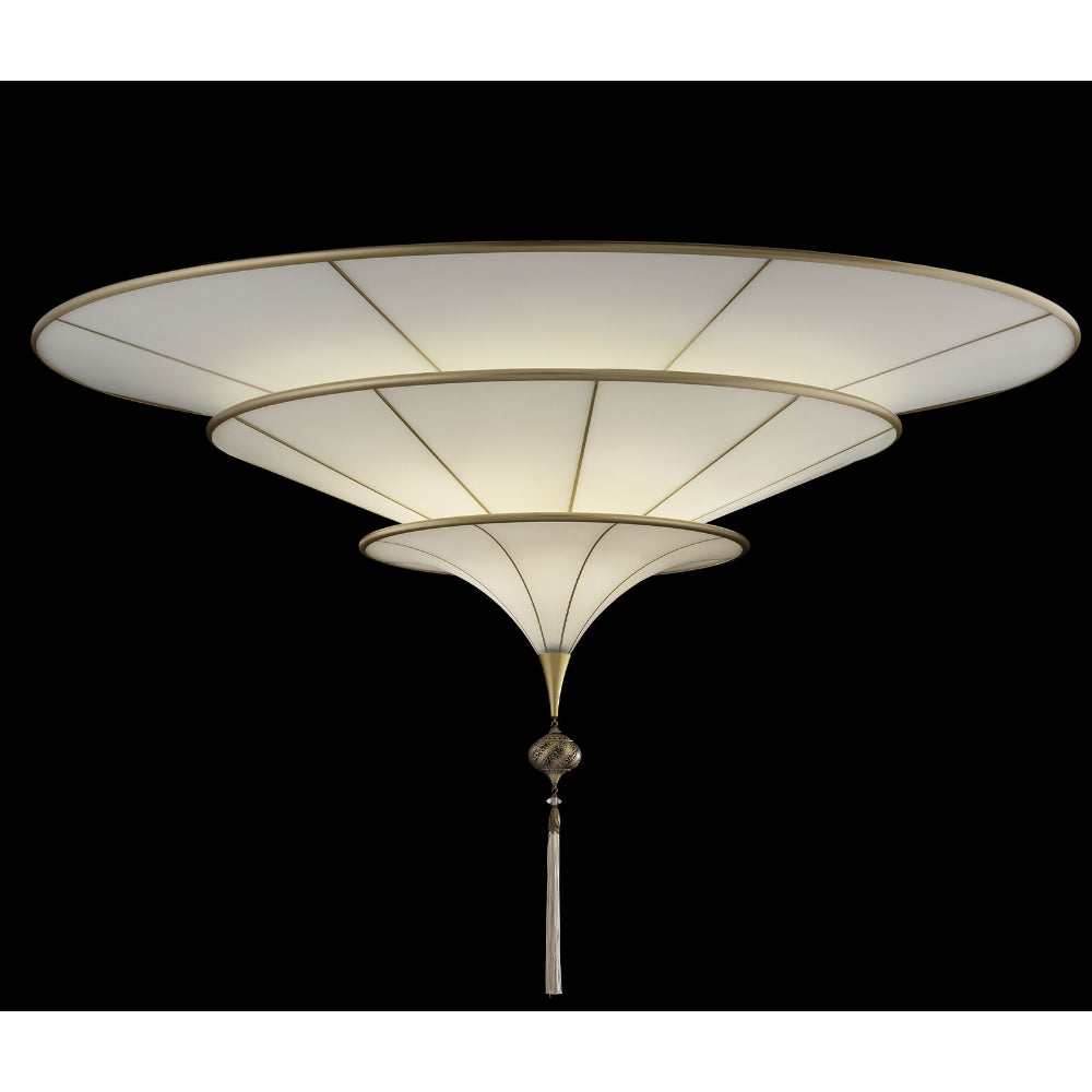 Fortuny G120SH-4 IV FM Scheherazade 3 Tiers Glass Lamp Vogue Flush Mount 47.2"