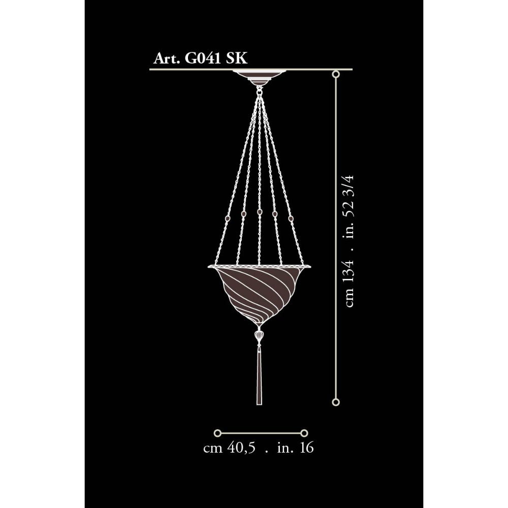 Fortuny Samarkanda in Glass Suspended - Ø 40,5 cm (16")