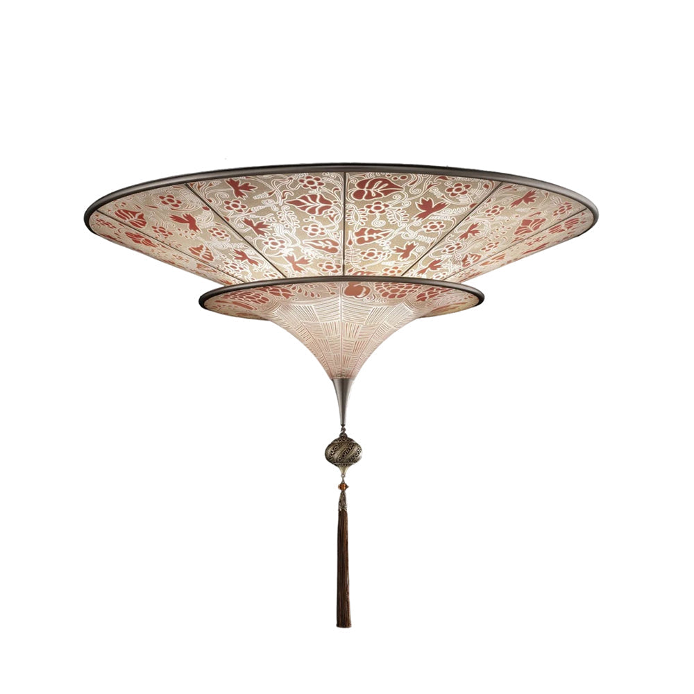 Fortuny G80SH-2 FM Scheherazade Tiers Glass Lamp Flush Mount