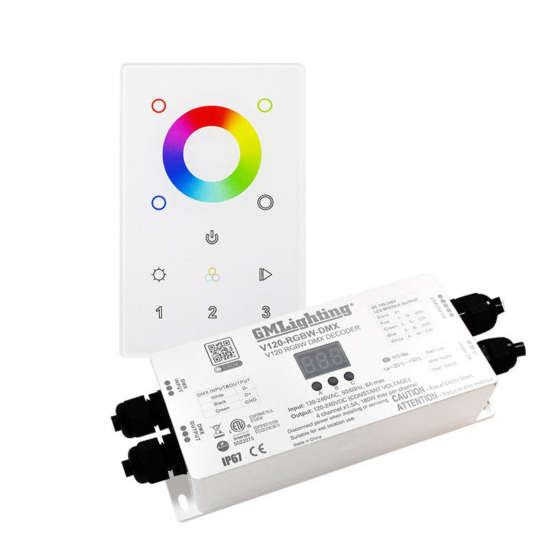 GM Lighting 120V Tape RGBW DMX Decoder