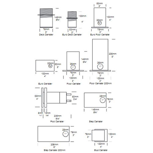 Hunza Step Light Canister - 316 Stainless Steel