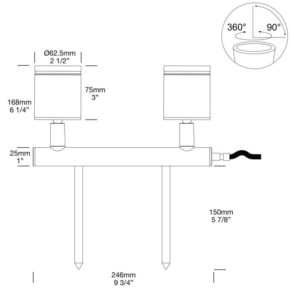 Hunza Twin Bar Light