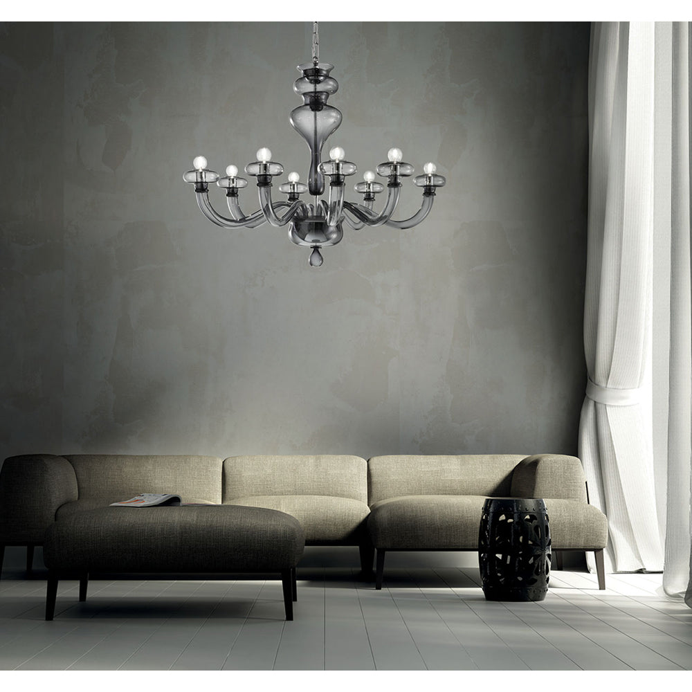 Boheme 8 Arm Chandelier By Leucos Lighting