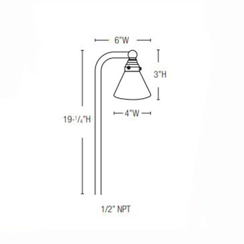Lightcraft Outdoor Luna Vidrio Opal Path Light - SC
