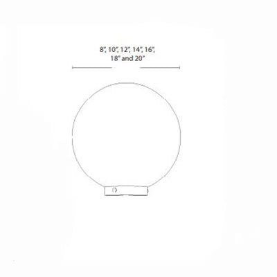 Lightcraft Outdoor White Column Mount Globe with Brass Fitter