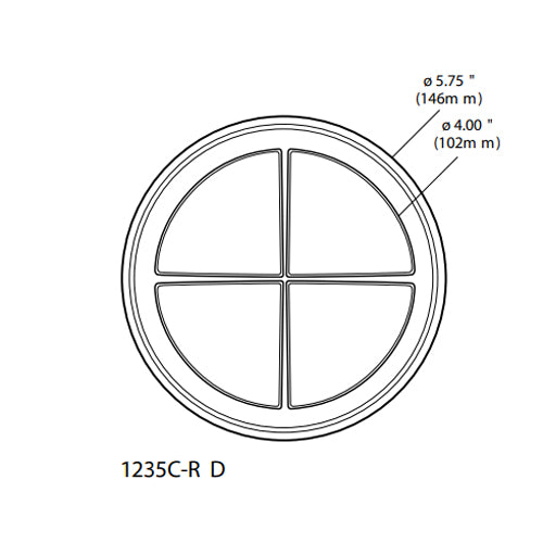 Lumiere Rio 1235C-RD 20W Halogen T3 Round Cross/Guard Fascia Step Light