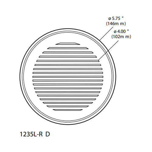 Lumiere Rio 1235L-RD 4W LED Round Louvered Fascia Step Light