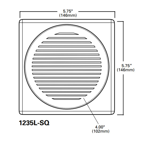 Lumiere Rio 1235L-SQ 4W LED Round Louvered Fascia Step Light