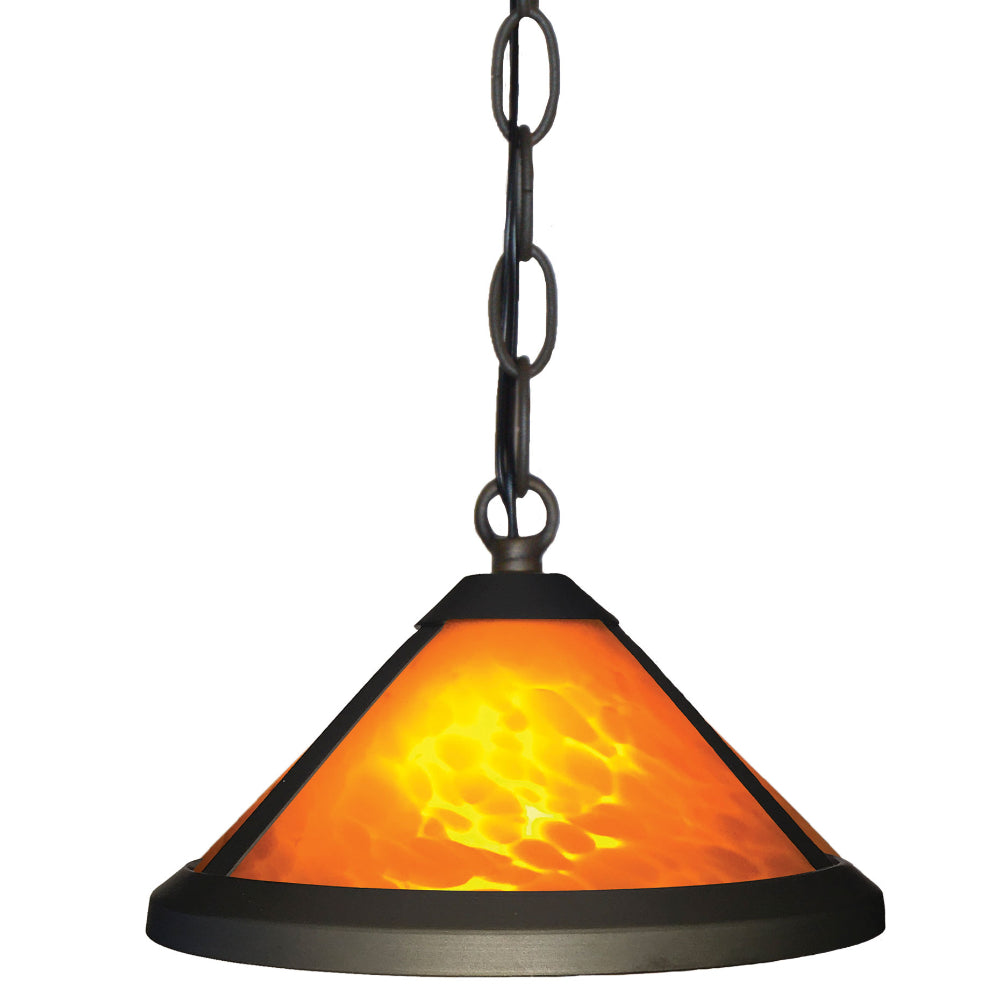Lightcraft Outdoor Mica Amber Hanging Pendant Light - Bronze-SC