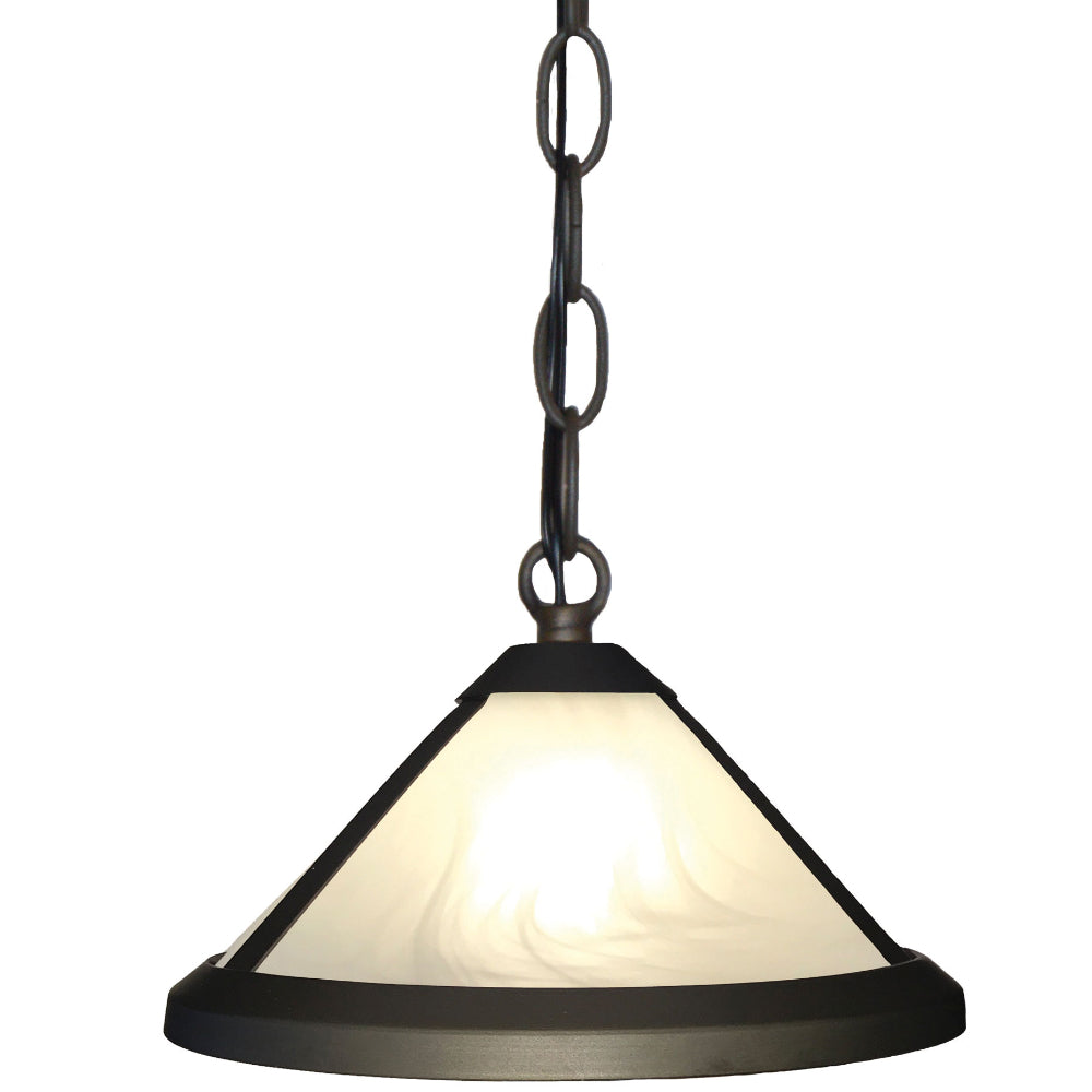 Lightcraft Outdoor Mica Opal Hanging Pendant Light - Bronze-SC