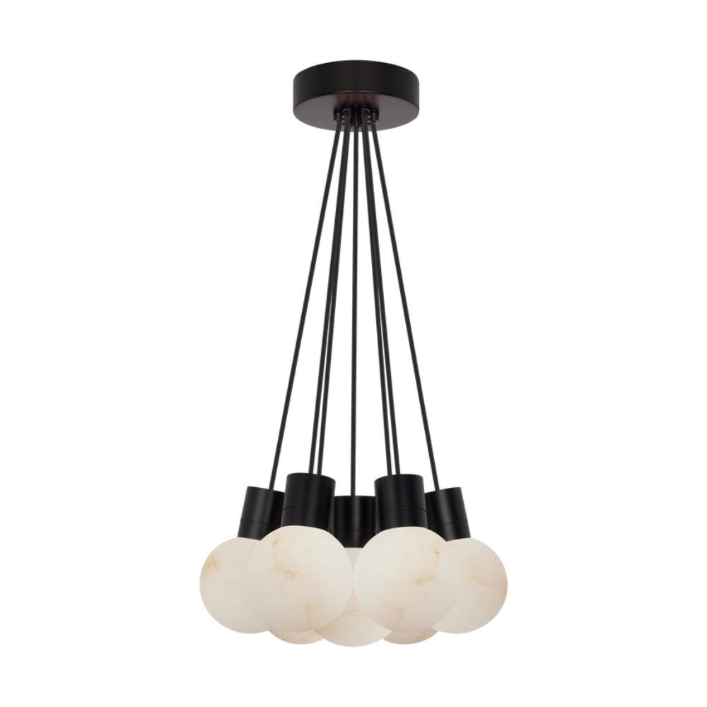 Visual Comfort Mina Alabaster 7-Light Small Chandelier
