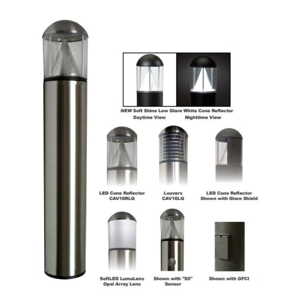 Pemco Lighting Cavalier 16 Outdoor Bollard Light