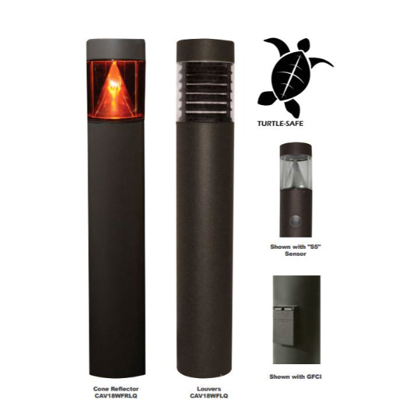 Pemco Lighting FWC AmberLED CAV 18 Outdoor Bollard Light