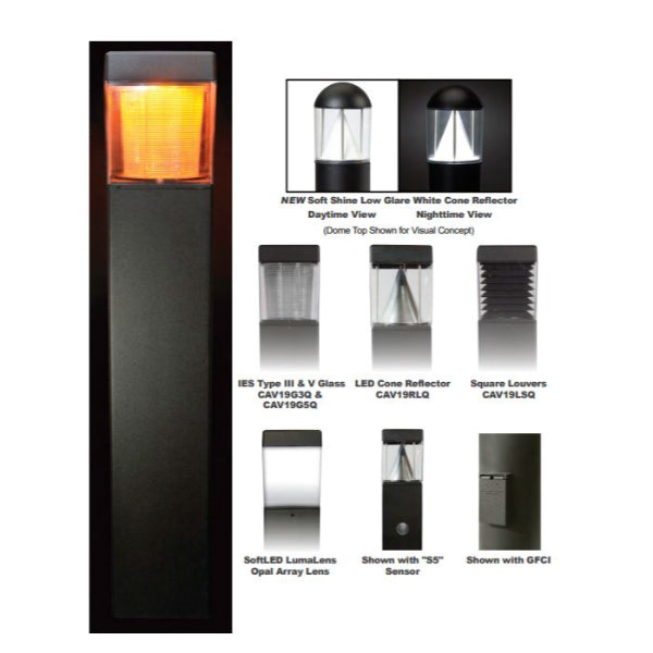 Pemco Lighting AmberLED Cavalier 19 Outdoor Bollard Light