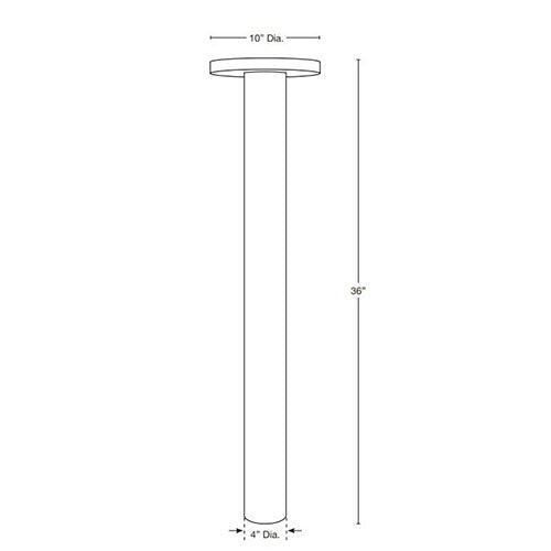 SPJ Lighting SPJ-CB10 8W LED 4 Inch Diameter Post Bollard Light