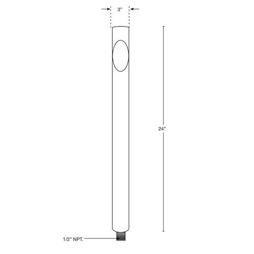 SPJ Lighting SPJ-LB3 2W LED Contemporary Bollard Light