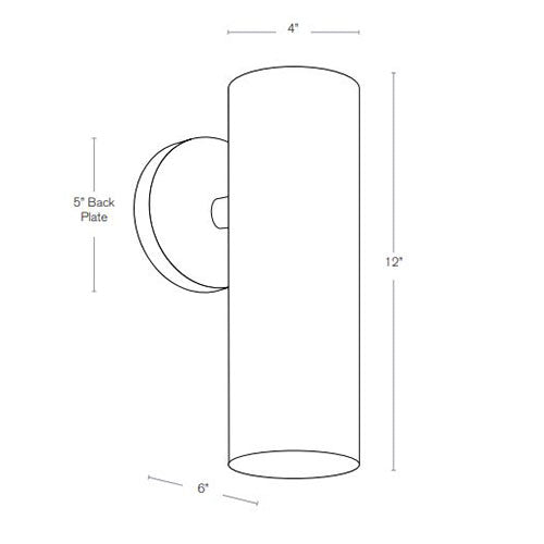 SPJ Lighting SPJ-UD412 (2) 6W LED Up or Down Wall Mount
