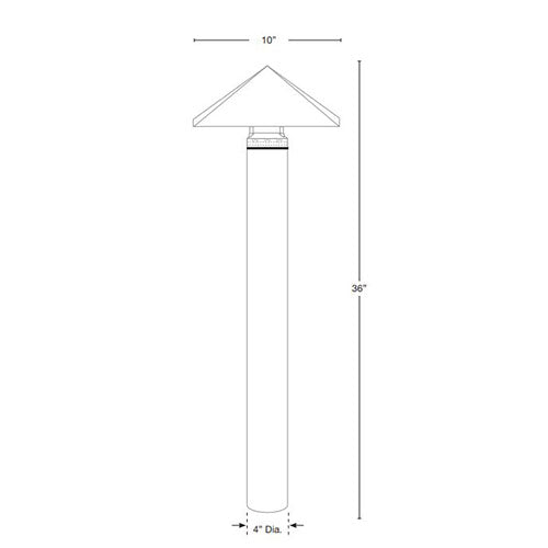 SPJ Lighting SPJ11-10 8W LED 4 Inch Diameter Post Bollard Light