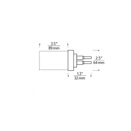 Tech Lighting 700MOP2CD Monorail 2" Square Direct-End Power Feed