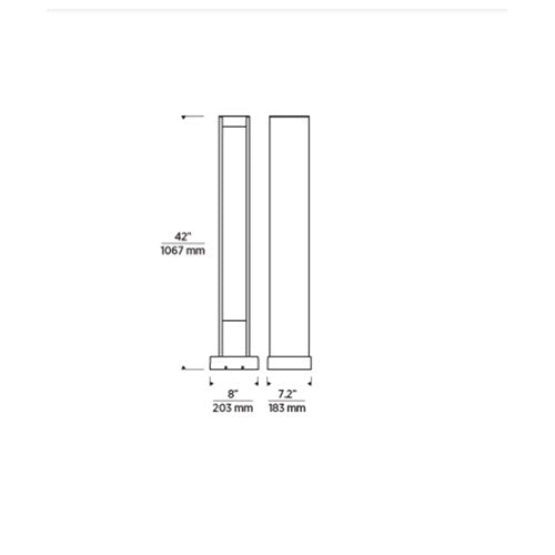 Tech Lighting 700OBSYN Syntra 42 Outdoor Bollard