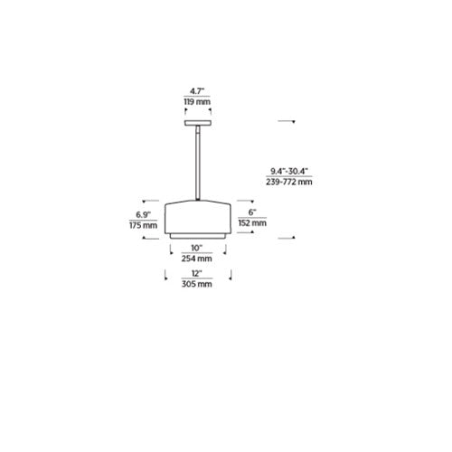 Tech Lighting 700OPROT Roton 12 Outdoor Pendant