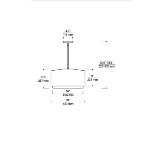 Tech Lighting 700OPROT Roton 18 Outdoor Pendant