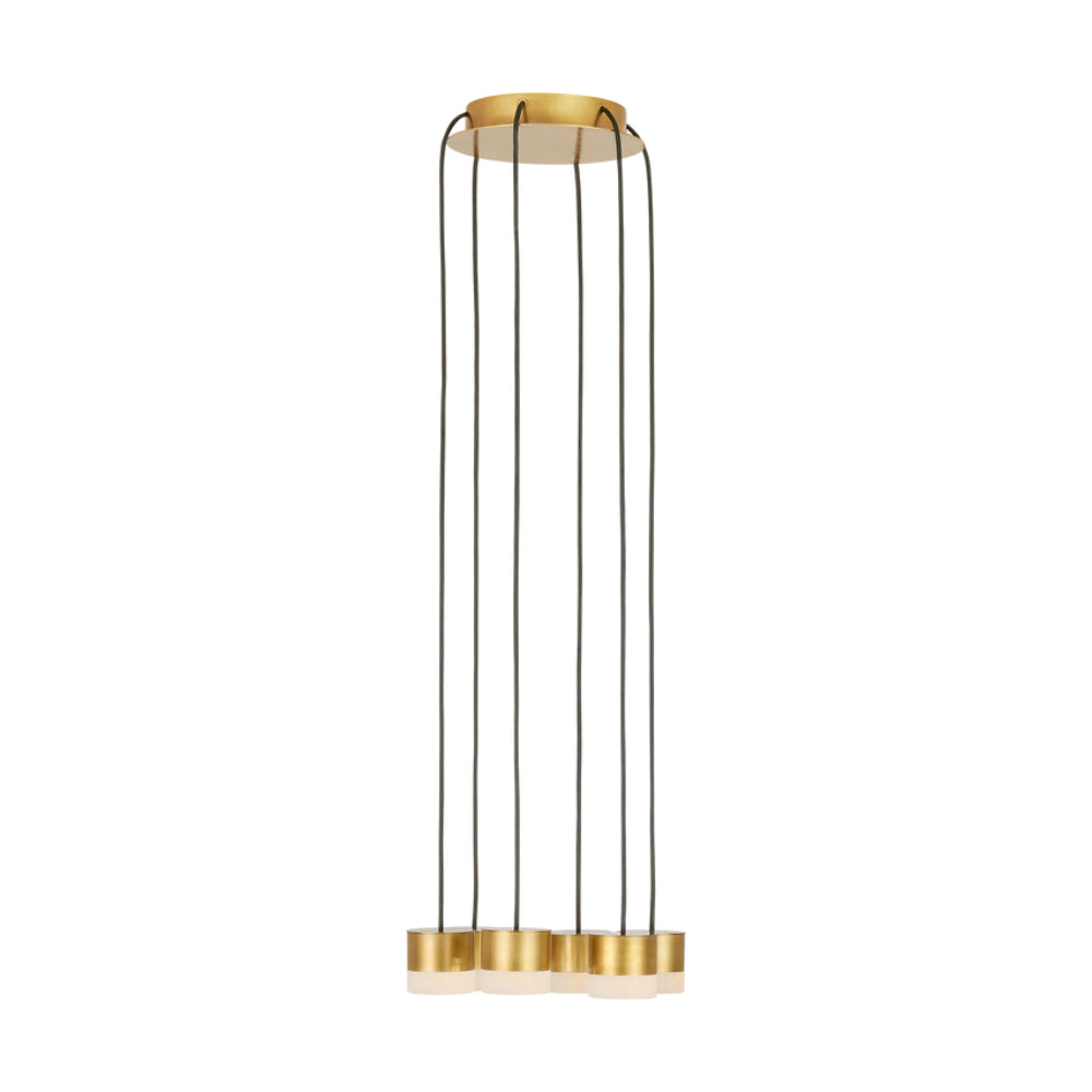 Visual Comfort Gable Alabaster 6 Light Chandelier