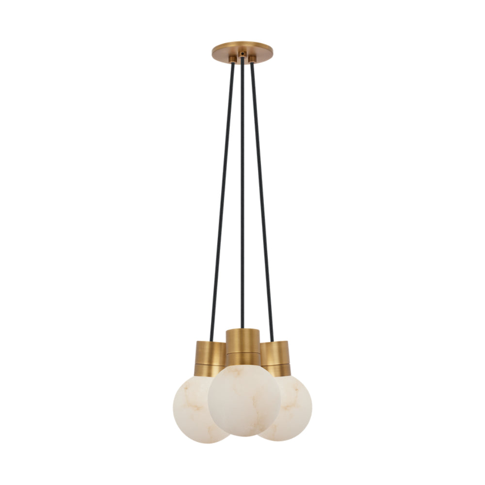 Visual Comfort Mina Alabaster 3-Light Small Chandelier