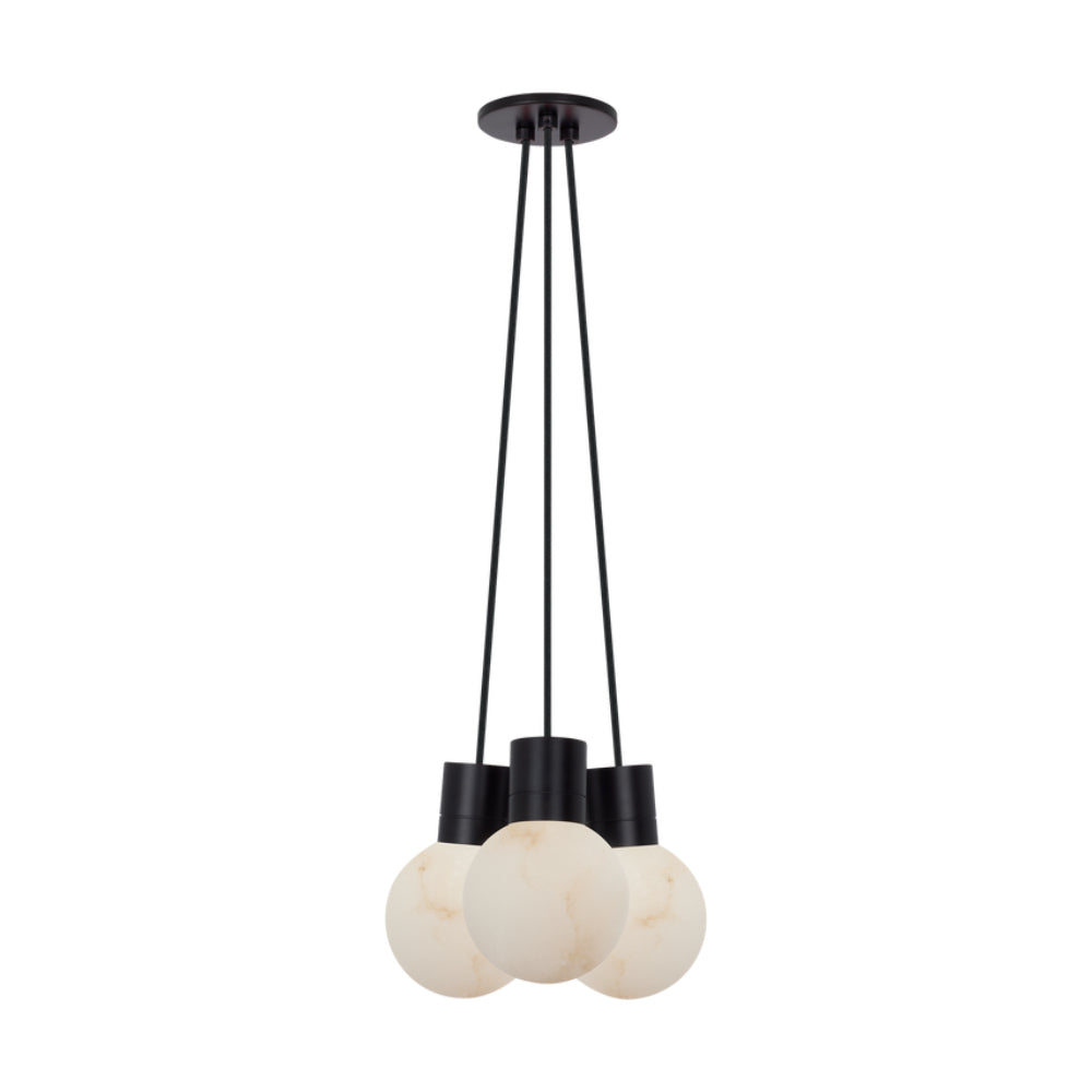 Visual Comfort Mina Alabaster 3-Light Small Chandelier