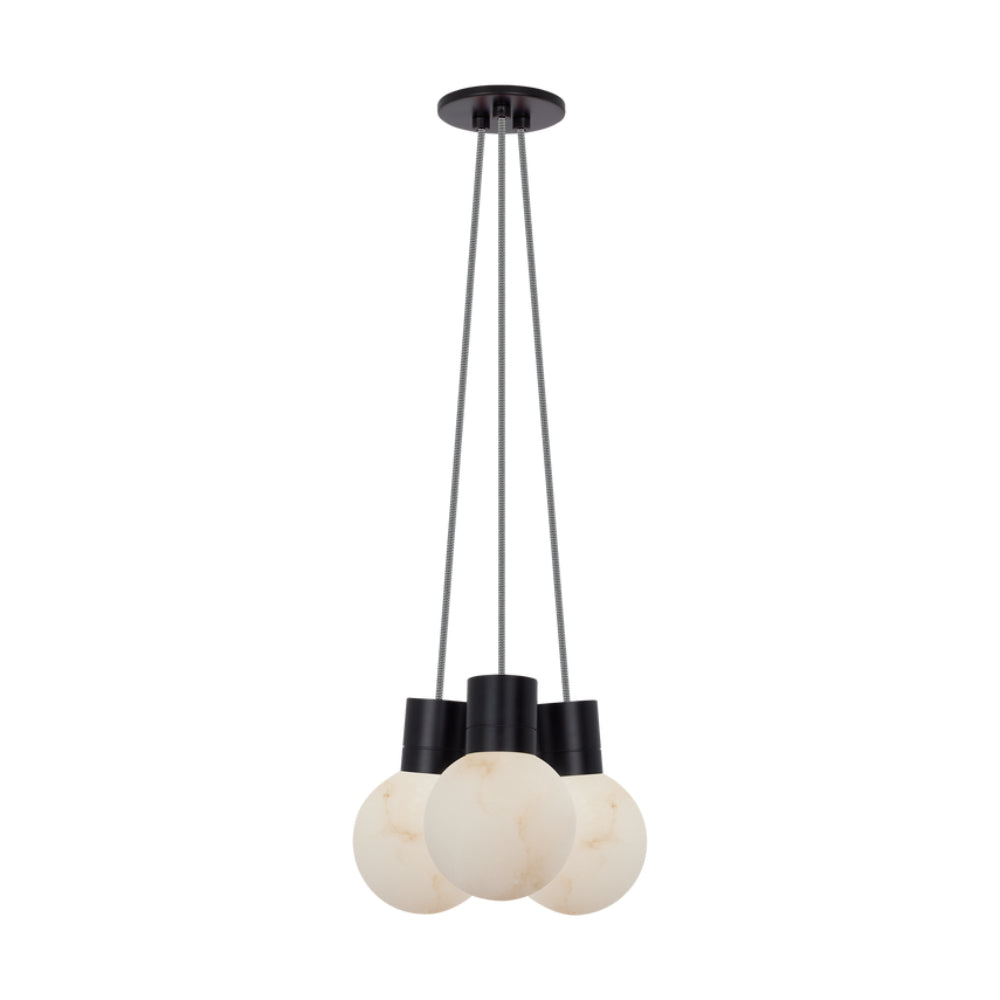Visual Comfort Mina Alabaster 3-Light Small Chandelier