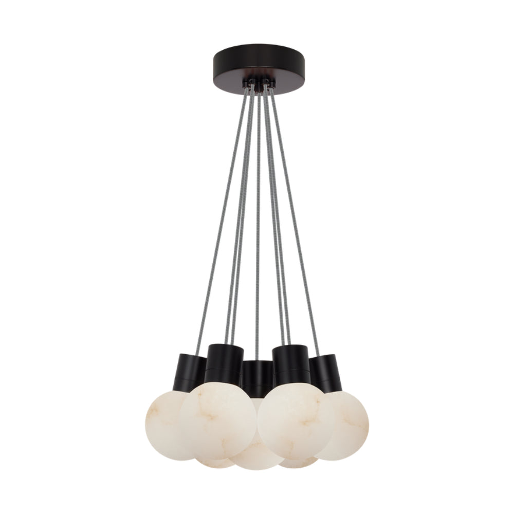 Visual Comfort Mina Alabaster 7-Light Small Chandelier