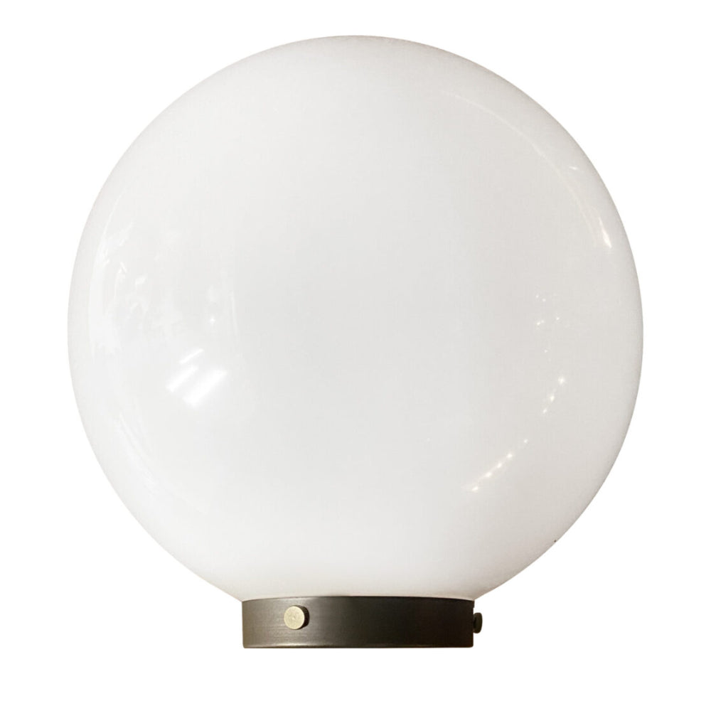 Lightcraft Outdoor White Column Mount Globe with Brass Fitter