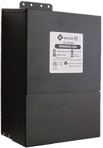 Emcod 24VDC Magnetic Transformer Outdoor Phase cut Dimmable Black