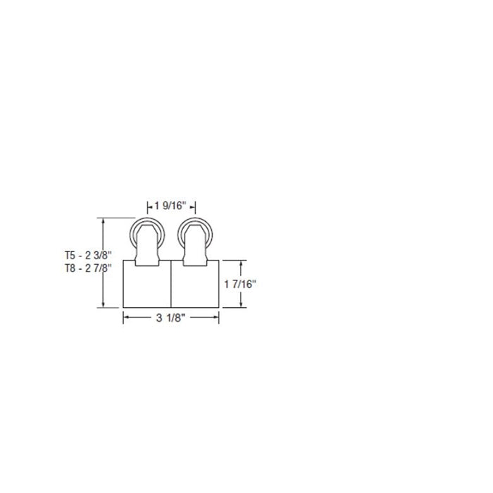 Advantage Environmental Lighting 2ST Series 2 Light Staggered Fluorescent Strip Luminaire