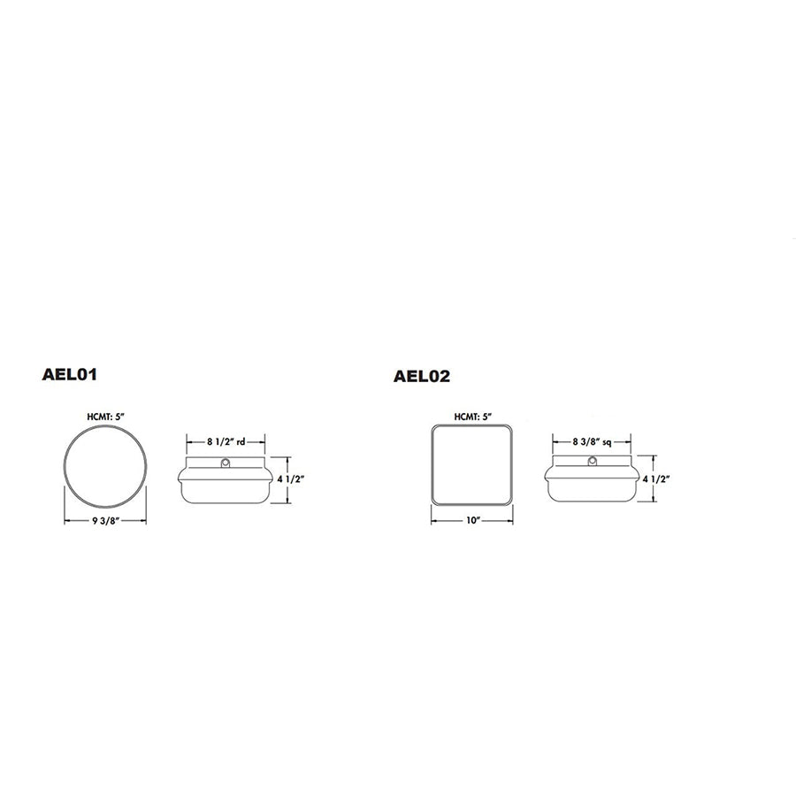 Advantage Environmental Lighting AE01 or AE02 Protek Round or Square Wet Location