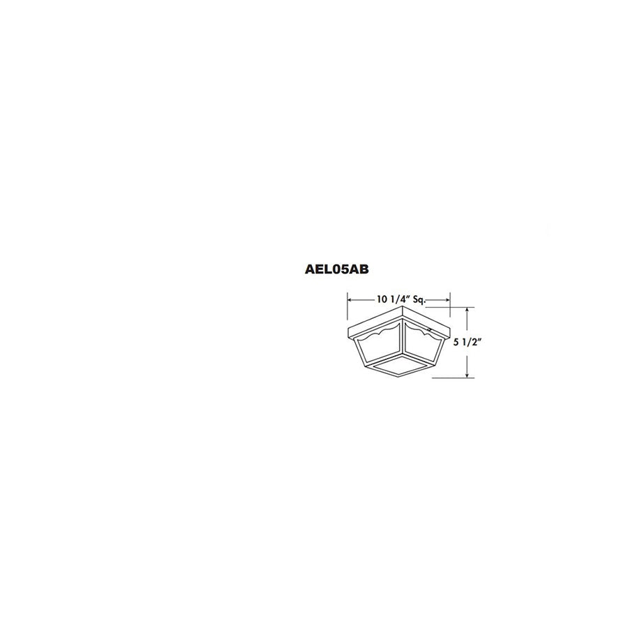 Advantage Environmental Lighting AE05AB Century w/ Aluminum Base 10.25"