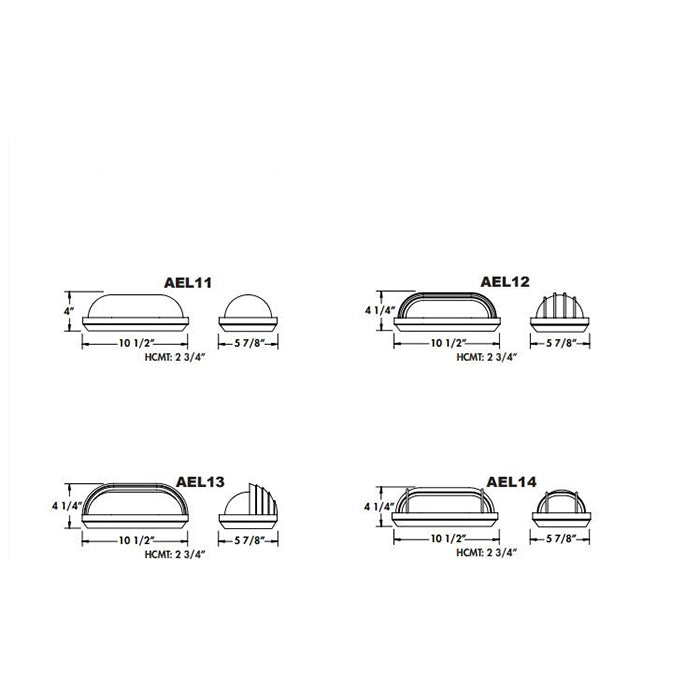 Advantage Environmental Lighting AE11, AE12, AE13, or AE14 Residential Eurostyle Oval