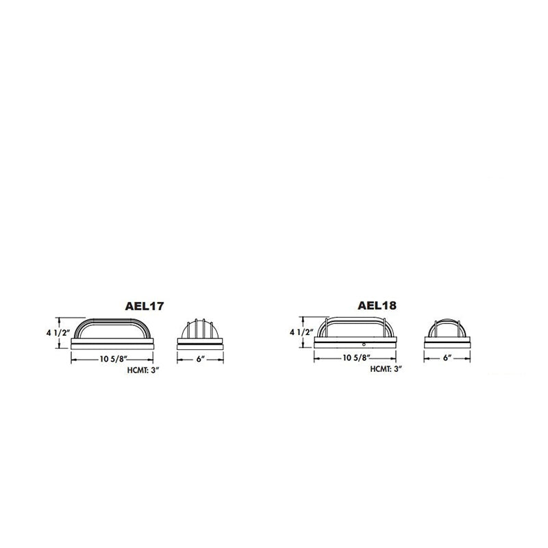 Advantage Environmental Lighting AE17 or AE18 Commercial Eurostyle Oval